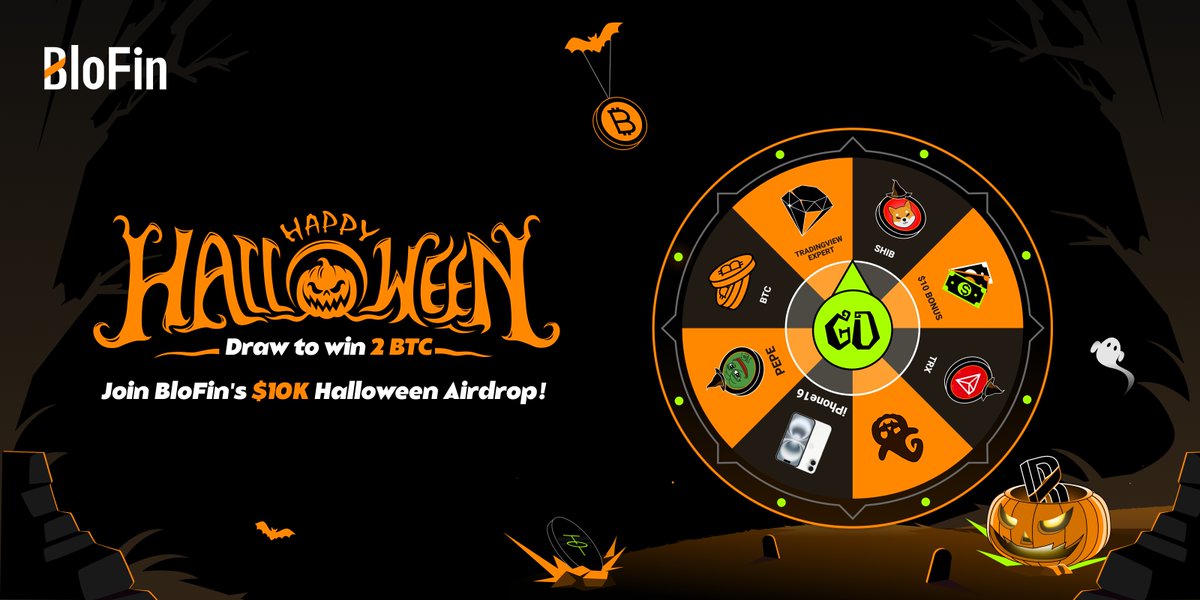 BloFin_Official's tweet image. 🎃 Halloween, Hello Win! 🎃

Join #BloFinHalloween&apos;s 2 #BTC rewards &amp;amp; $10,000 Airdrop of random token candies! 

Follow us, retweet, and join our community to claim your prizes! 🕷️👻

🗓️ Oct 29, 15:00 UTC - Nov 3, 15:00 UTC

Join the $10,000 Airdrop Giveaway 👇…