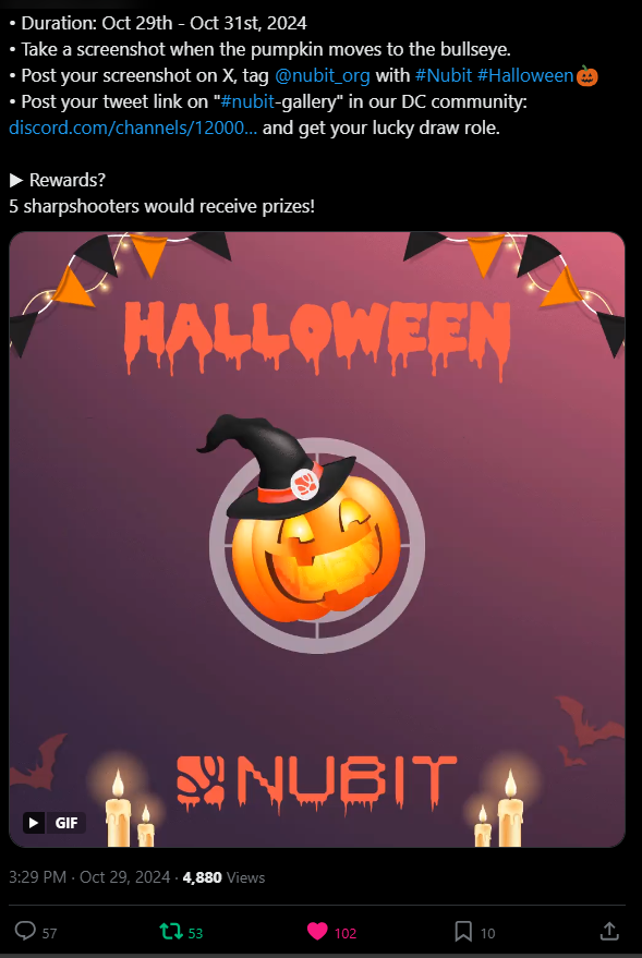 MysteriousHau's tweet photo. @nubit_org #Nubit #HalloweenIcons  lets go https://t.co/B84cAaDfLZ
