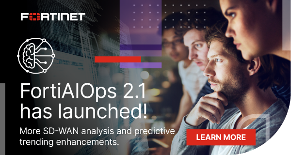 daniloavl's tweet photo. .@Fortinet has released #FortiAIOps 2.1, bringing enhanced #SD-WAN features, further predictive trending analysis, new dashboard widgets, additional #FortiSwitch SLAs, and more!

Learn more: https://t.co/dOxiTodLKp https://t.co/phKNnjWsnF