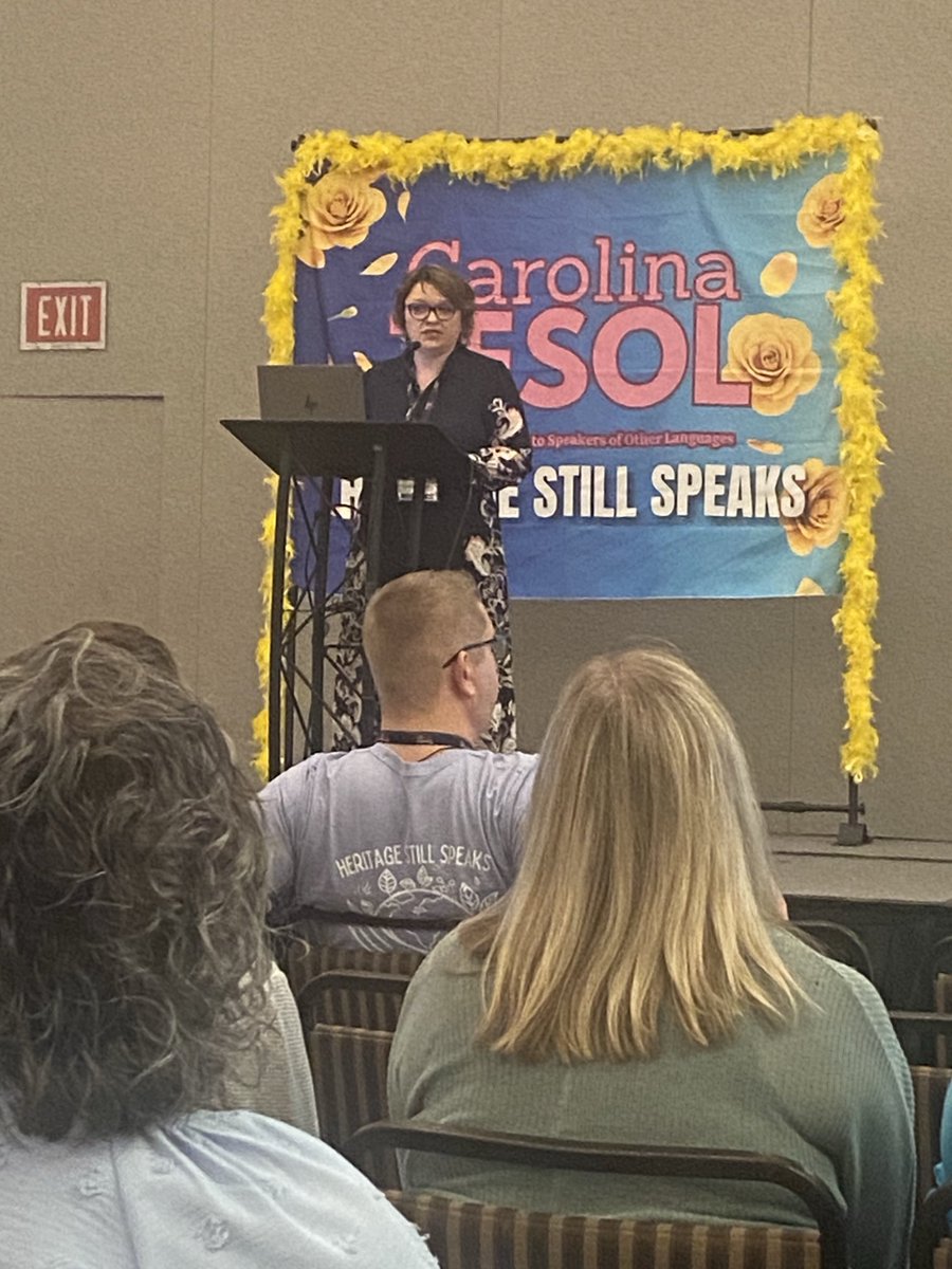 Dr. Rustlana Westerlund sharing her knowledge and expertise around rigor and language function and features during her engaging and informative keynote. Incredible learning #CarolinaTESOL2024 #RigorThroughLanguageDevelopment
