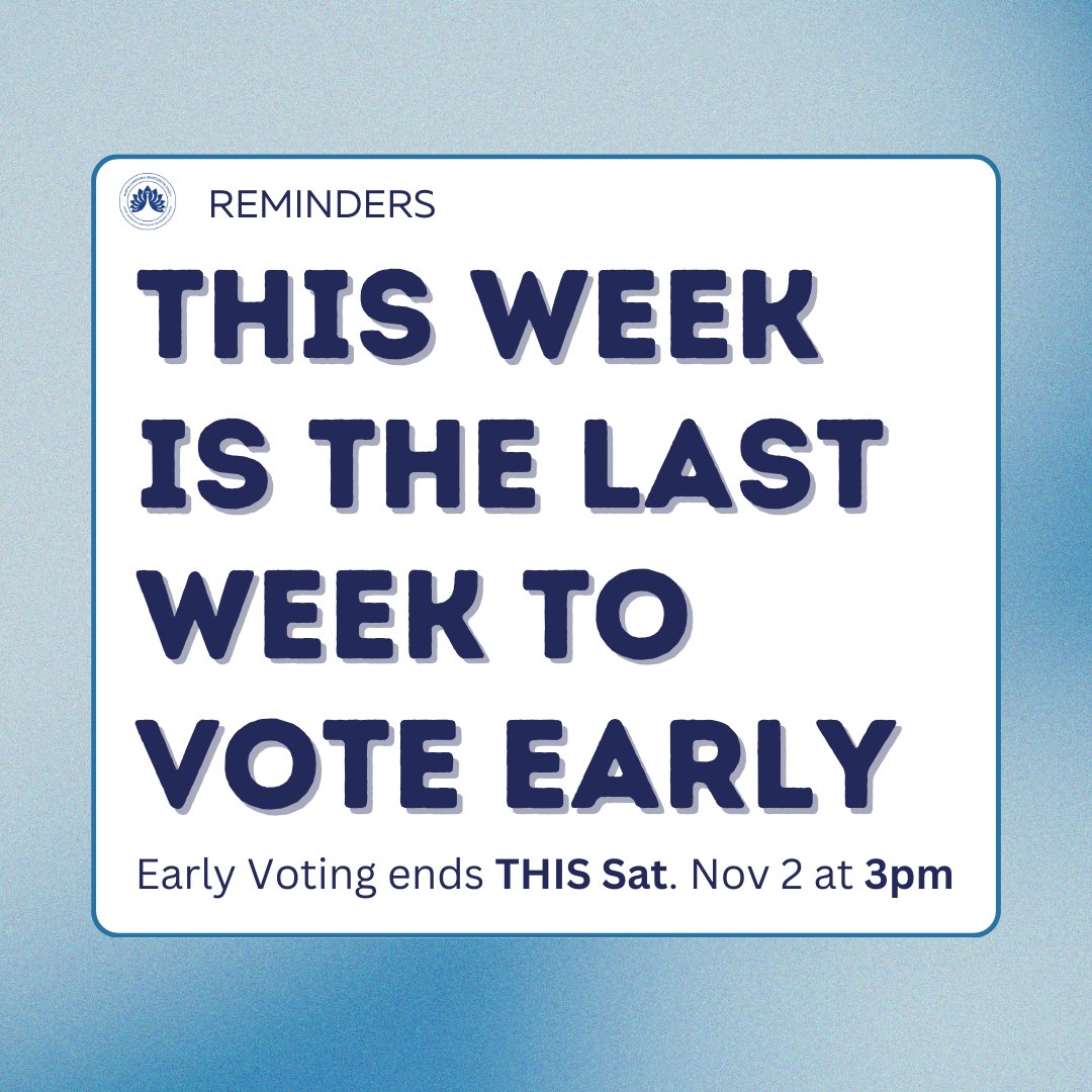 aapi_ncdp's tweet image. 🚨It&apos;s the last week of early voting! Make your voice heard and avoid the rush on Election Day. Head to the polls and make your voice count!
#aapi #GOTV #ncpol #ncdemocrats #HarrisWalz2024