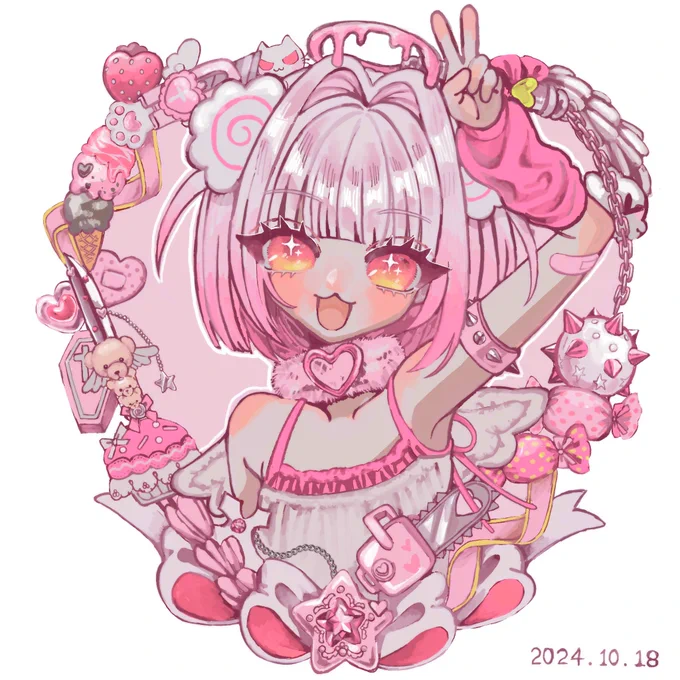 相互さんの誕生日にあげた絵、ラフも可愛く描けてるからどっちもあげる 