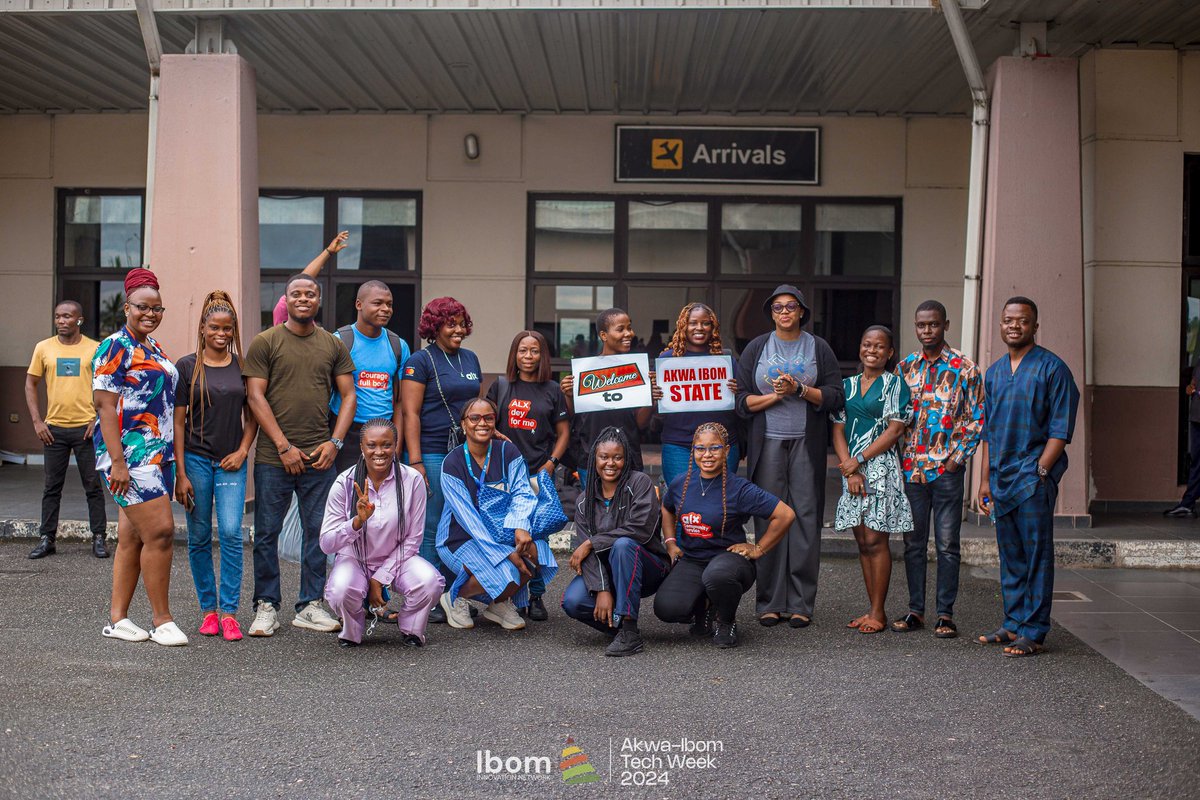 IbomTechWeek's tweet photo. Welcome, ALX Africa! ✈️

We’re excited to announce the arrival of the @alx_africa team, landing at Akwa Ibom to join us for Tech Week 2024! 

Known for empowering African talent with top-notch tech and leadership skills, ALX Africa is here to inspire, connect, and collaborate. https://t.co/r7gM4IROFY