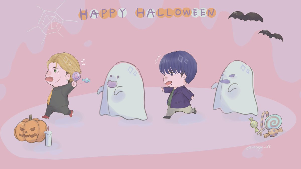mituya_83's tweet photo. 『わぁーでたー』🎃👻

#illustration
#創作BL
#HappyHalloween https://t.co/KsfaLVnGGB