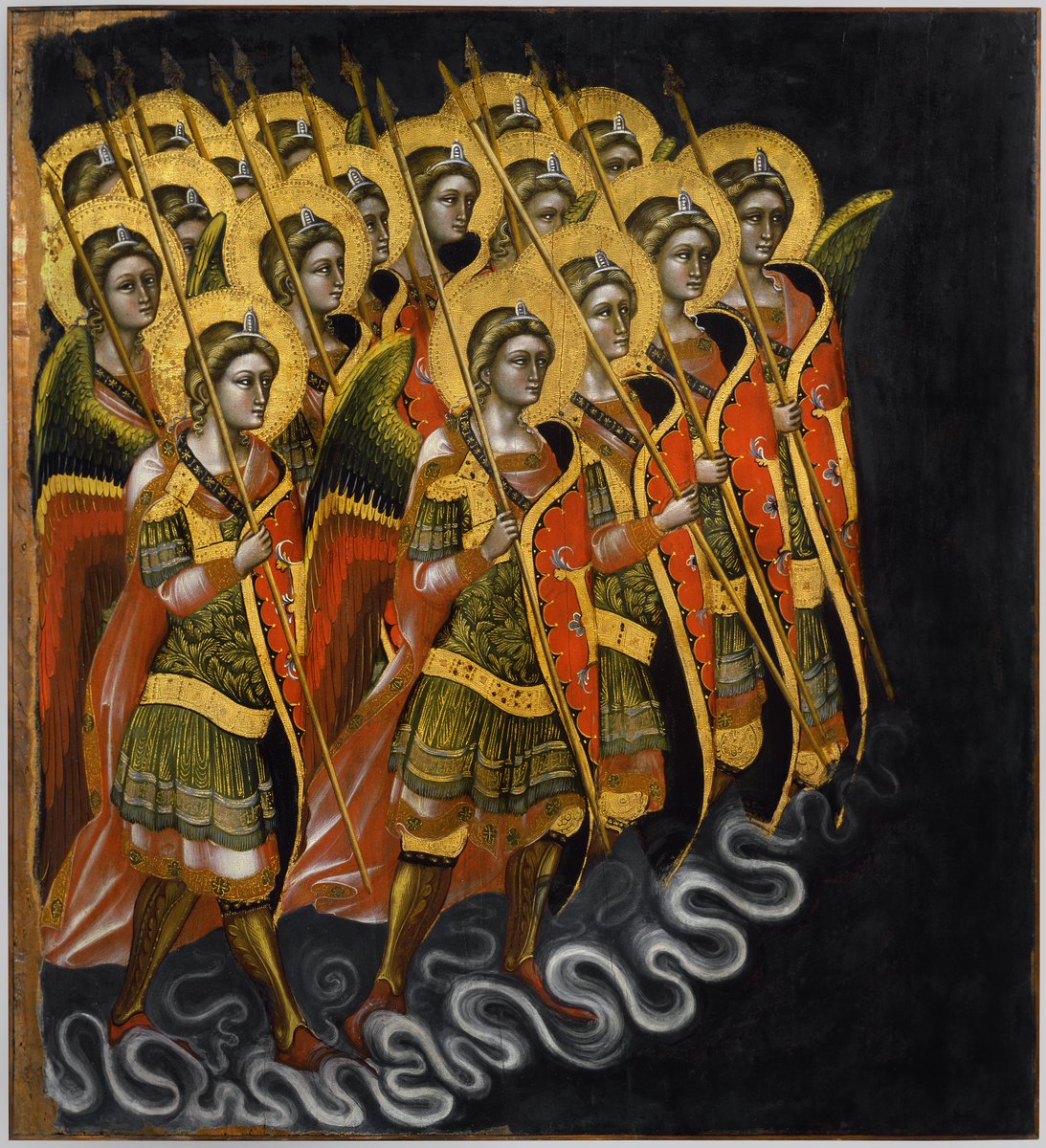 𝟑𝟎 𝐜𝐚𝐩𝐨𝐥𝐚𝐯𝐨𝐫𝐢 𝐝𝐞𝐢 𝐌𝐮𝐬𝐞𝐢 𝐂𝐢𝐯𝐢𝐜𝐢
𝑮𝒖𝒂𝒓𝒊𝒆𝒏𝒕𝒐 𝒅𝒊 𝑨𝒓𝒑𝒐
𝑺𝒄𝒉𝒊𝒆𝒓𝒂 𝒅𝒊 𝒂𝒏𝒈𝒆𝒍𝒊 𝒂𝒓𝒎𝒂𝒕𝒊

La tavola faceva parte della decorazione realizzata nel Trecento dal pittore Guariento di Arpo 

👉t.ly/Cj0qF