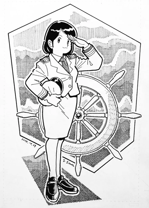 本日の1枚
Day29  NAVIGATOR
#inktober  #inktober2024 
#kuretake_inktober2024 