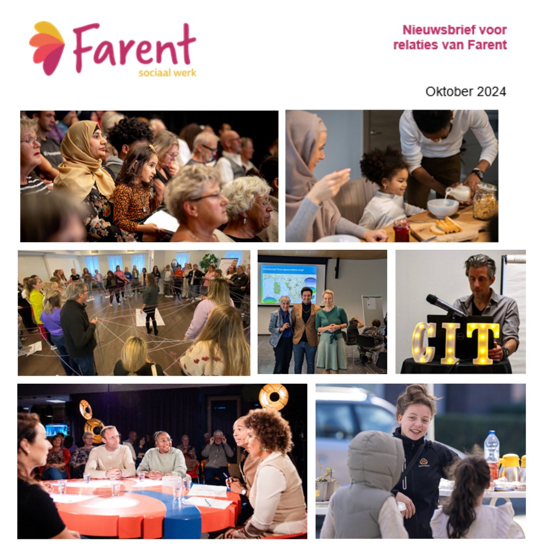 Farent Nieuwsbrief oktober: samen bouwen aan een sterke, betrokken gemeenschap! Lees meer: bit.ly/3C2tM2V #sociaalwerk <a href="/SociaalWerkNL/">Sociaal Werk Nederland</a>