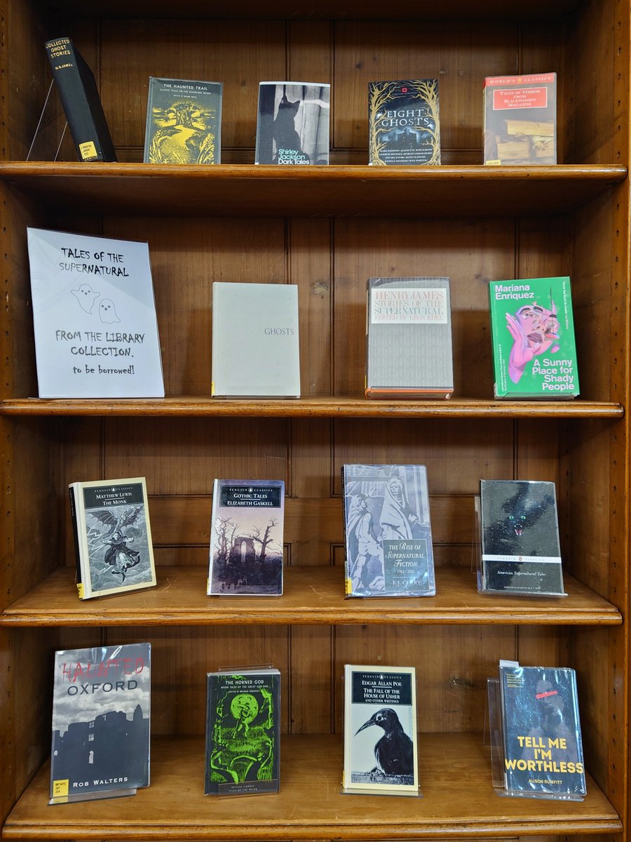 boooOOOOOks 👻

It's Hallowe'en soon and we've got you covered if you're in the mood for a ghostly tale!

All books on display can be borrowed as usual.