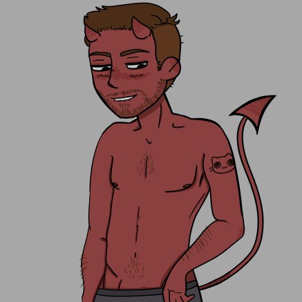 Amazingly accurate portrait of me by Layne over on my Discord server (it could use more cat tattoos but you can consider it a face reveal) <3