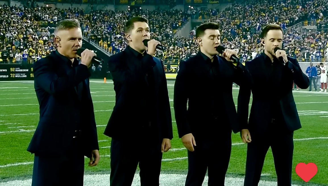 Vicki Pedersen (@tori3149) on Twitter photo <a href="/CelticThunder/">Celtic Thunder</a> <a href="/neilbyrne_CT/">Neil Byrne</a> <a href="/Emmetcahill/">EmmetIrish _ Tenor</a> <a href="/damianmcginty/">Damian Mc Ginty</a> #RonanScolard What an incredibly beautiful rendition of the National Anthem at the MNF game. Thank you so much for singing it the way it’s was meant to be sung! Gorgeous 4 part harmony! Gave me goosebumps!!! 💚🎶 <a href="/CelticThunder/">Celtic Thunder</a> <a href="/neilbyrne_CT/">Neil Byrne</a> <a href="/Emmetcahill/">EmmetIrish _ Tenor</a> <a href="/damianmcginty/">Damian Mc Ginty</a> #RonanScolard What an incredibly beautiful rendition of the National Anthem at the MNF game. Thank you so much for singing it the way it’s was meant to be sung! Gorgeous 4 part harmony! Gave me goosebumps!!! 💚🎶