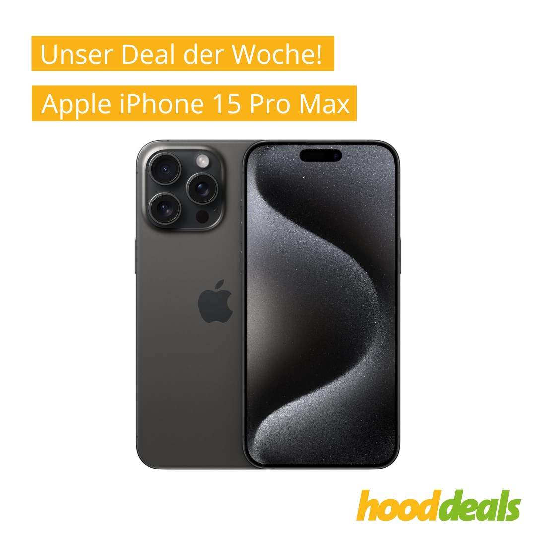 Unser Deal der Woche: Apple iPhone 15 Pro Max 🤩

Du suchst nach ganz besonderen Schnäppchen? Hier ist unser HoodDeal der Woche!
Noch mehr Auswahl gibt es auf unserem Marktplatz.
👉hood.de/link/hooddeals…

#hood #apple #onlineshopping #deals #schnäppchen #sale #iphone #iphone15