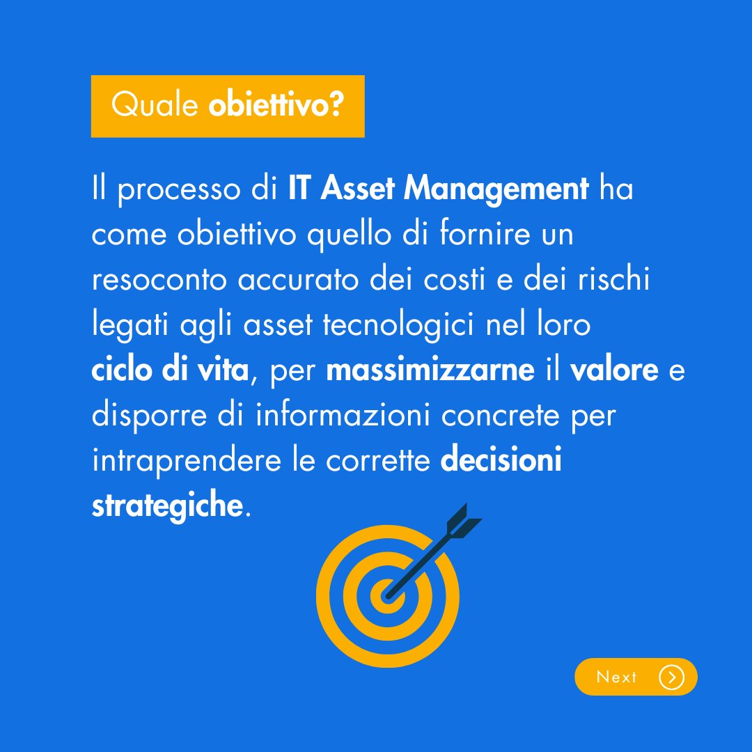 ⚡ Massimizza il valore del processo di #ITAM per aiutare le aziende a centralizzare e semplificare il monitoraggio di ogni asset!
 
📌 Approfondisci: bit.ly/40kXUQW
 
#CustomerExperience #ITIL #DigitalTransformation