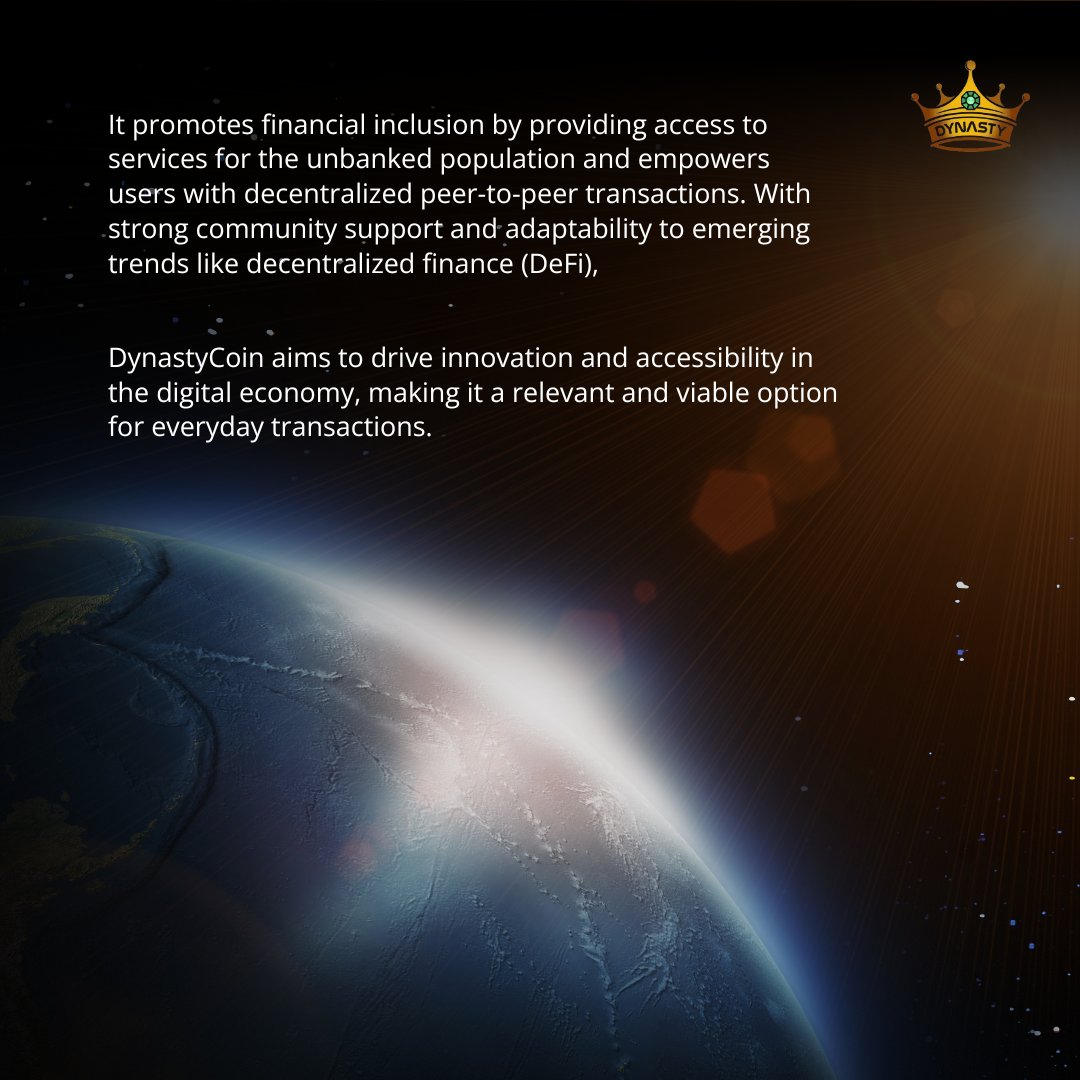 DYNASTY_COIN's tweet photo. With its focus on local solutions, secure transactions, and commitment to financial inclusion, DynastyCoin is paving the way for a new era in digital currency. 

Join us on this exciting journey and be part of the revolution! 💰✨
#DNY #DYNASTY_COIN #CryptoVsStocks #FutureOfFinance #Coin #Cryptocoin #Cryptoindonesia #Cryptocurrency #Cryptotrading #Cryptonews #Cryptoart