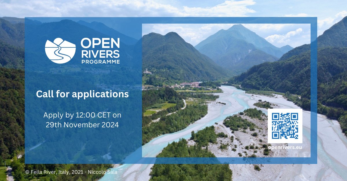 📢 We’re excited to announce that our latest call for dam removal grants is now open, with submissions accepted until 12:00 PM CET on 29th November 2024. 

For full application details and resources, visit: openrivers.eu/grants/apply-f…

#damremoval #riverrestoration #grants