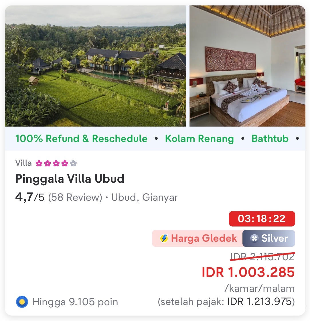 aiahmad_'s tweet photo. Kapan lagi bisa staycation di Hotel/Resort/Villa idamanmu bareng @tiket dengan harga gledek, super murah, dapat potongan gede, dan berlaku juga buat tiket pesawat (disc 65% + 1,2jt cashback) yuk promo ini berlaku buat domestik maupun international.

#ohmygledek #OnlineTiketWeek https://t.co/knEdo8w5eE