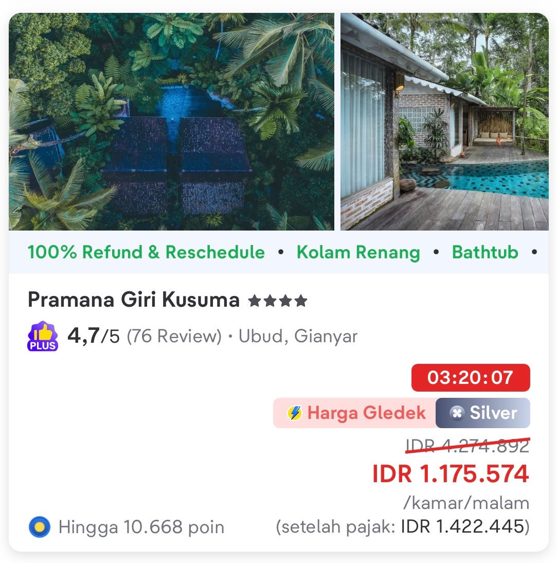 aiahmad_'s tweet photo. Kapan lagi bisa staycation di Hotel/Resort/Villa idamanmu bareng @tiket dengan harga gledek, super murah, dapat potongan gede, dan berlaku juga buat tiket pesawat (disc 65% + 1,2jt cashback) yuk promo ini berlaku buat domestik maupun international.

#ohmygledek #OnlineTiketWeek https://t.co/knEdo8w5eE