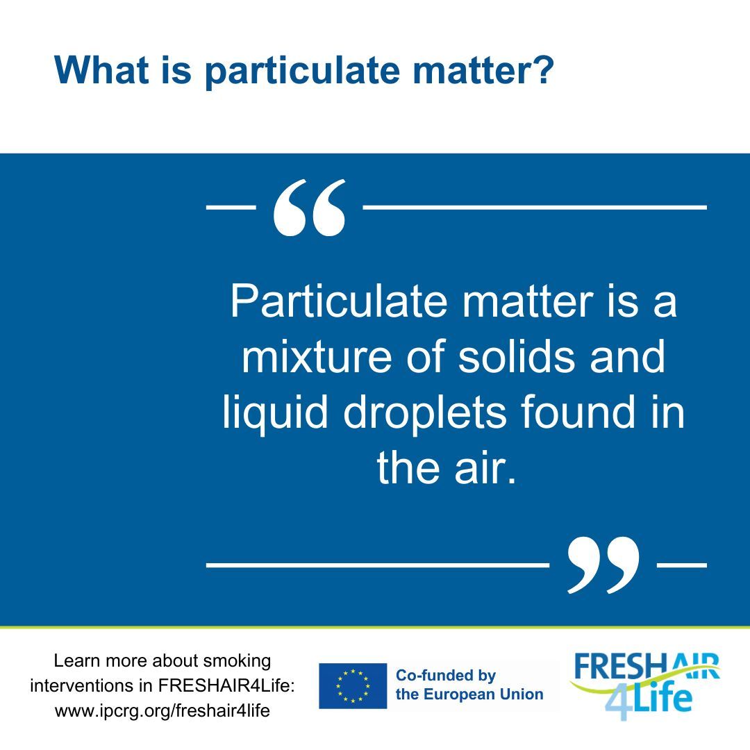 IPCRG's tweet photo. Have you heard of particulate matter before? Do you know what it means? #FRESHAIR4Life https://t.co/BmRhUBNp9L @FRESHAIRTeam https://t.co/wv1NAYNusJ