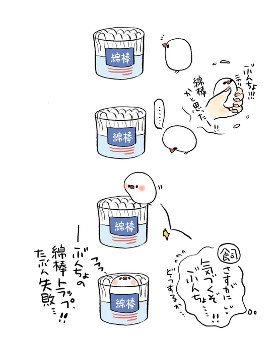 ぶんちょの綿棒トラップ 