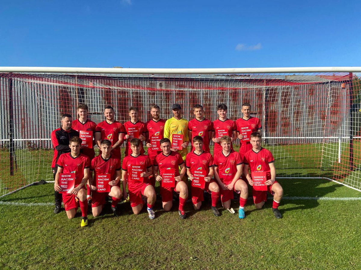 During October clubs across Wales show their support for Show Racism the Red Card.🟥

Our first team here at Burry Port AFC have been showing our support during the month and joining the action to challenge racism in football and society. #MOACymru2024