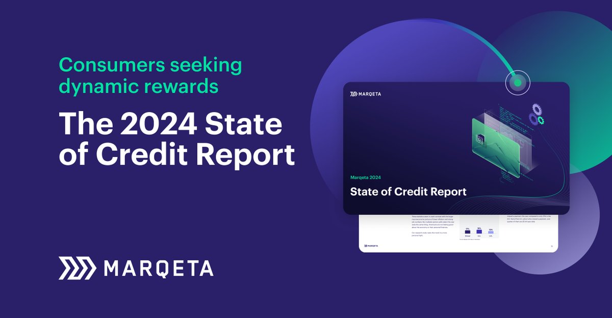 marqeta's tweet image. ✨ Introducing our 2024 State of Credit Report ✨
Our findings were clear: There is an appetite for new #CreditCard offerings among consumers—and financial providers and brands should reinvent their approach to customer #loyalty. Get the highlights 👉 bit.ly/4flyhUB
