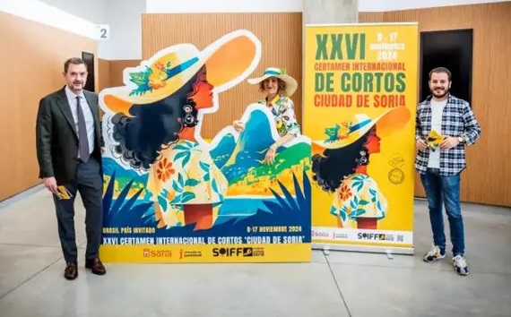 BibliotecaSoria's tweet photo. XXVI Certamen Internacional de @cortossoria 2024
Ayer se presentó el #SOIFF en los @cinesmercado
Esta XXVI edición contará con Brasil como país invitado y tendrá lugar del 8 al 17 de noviembre, el ciclo de cine brasileño será la semana previa. https://t.co/QCgb4z3oLH https://t.co/aFh4Qwz2Zz