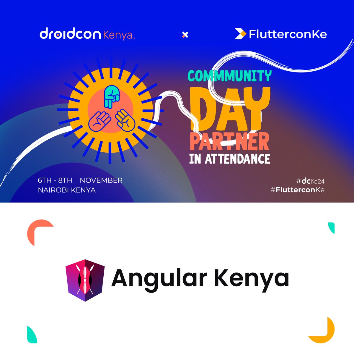 angular_kenya's tweet image. We are thrilled to be a community partner of the upcoming @droidconke x @FlutterconKE. We look forward to having conversation with our fellow web-focused communities on discussing &quot;Web Meets Mobile&quot;. We can&apos;t wait to see you there!
#droidconKE24 #FlutterconKE