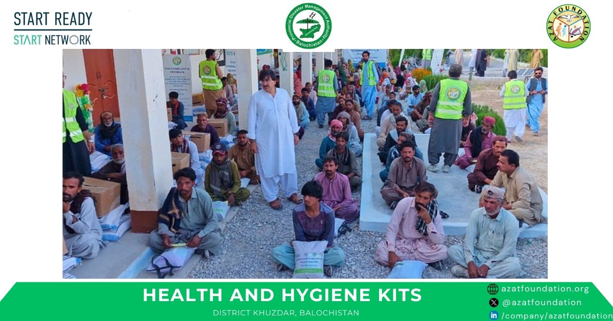 azatfoundation's tweet photo. Health and Hygiene kits were delivered to Khuzdar flood-affected communities with the support of @StartNetwork. Ensuring cleanliness and wellness for those in need.
#StartReady #AzatFoundation #Khuzdar #Balochitan #Health #Hygiene https://t.co/qNJTmYDiRZ