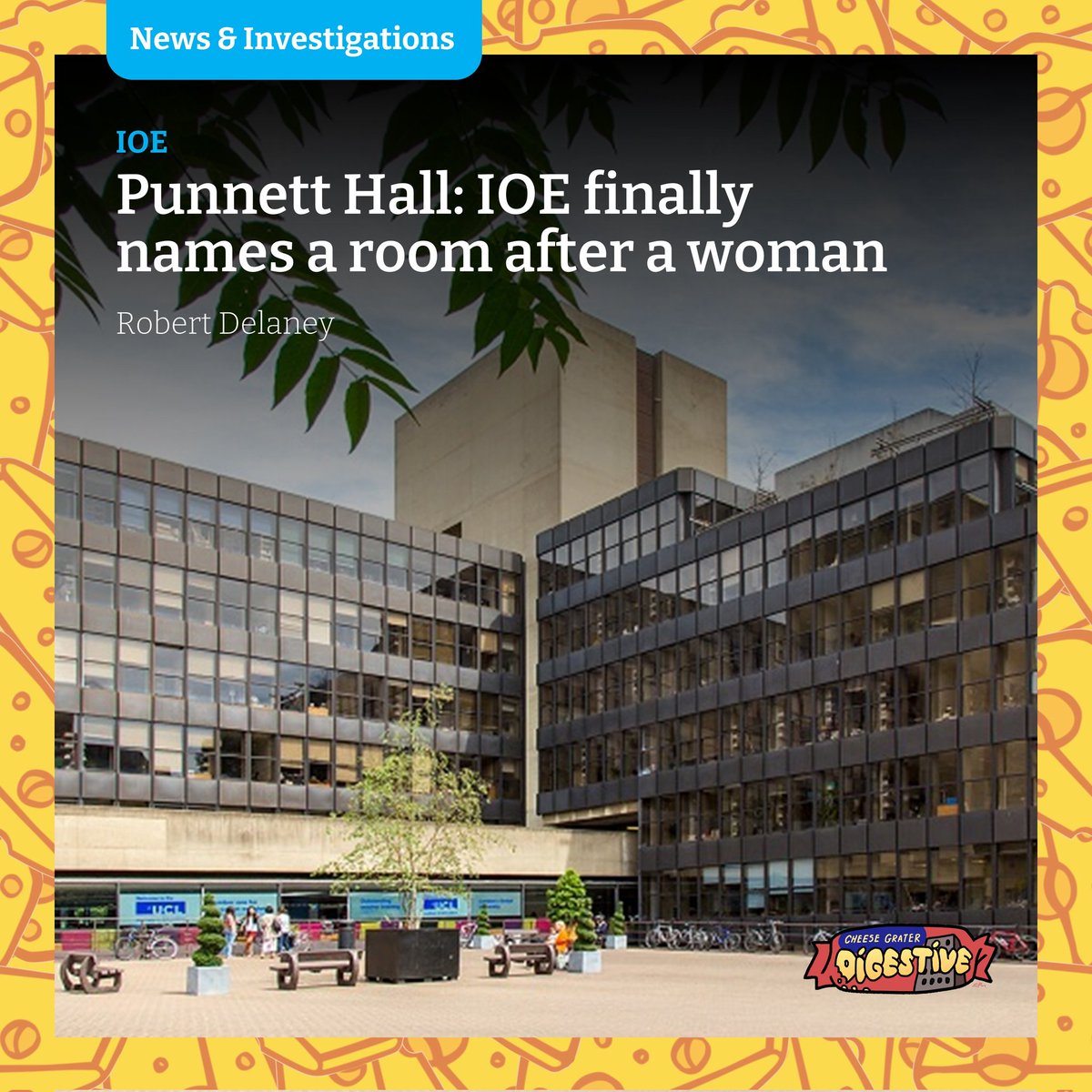 The Institute of Education has renamed its Drama Studio after a woman for the first time in its 122-year history, writes <a href="/robertjdelaney3/">Robert Delaney</a>.

⬇️Read the full story here
cheesegratermagazine.org/2024/10/27/pun…