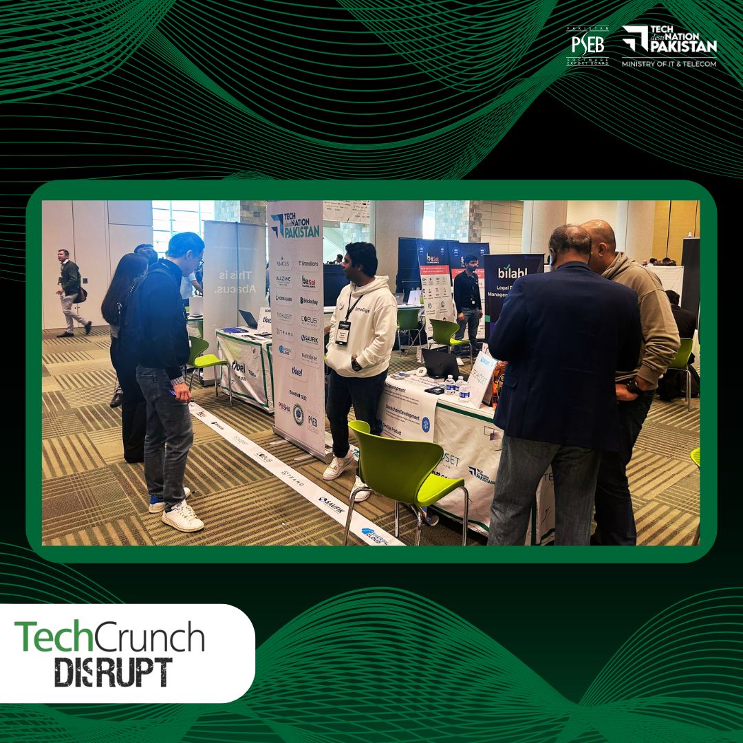 TechDestPak's tweet image. Day 1 at #TechCrunch Disrupt 2024!

The TechdestiNation Pakistan Pavilion is buzzing with excitement at TechCrunch Disrupt, as the top IT companies from Pakistan showcase their talent and cutting-edge tech innovations.

#techcrunch2024 #TechDestinationPakistan
#pakistanpavillion