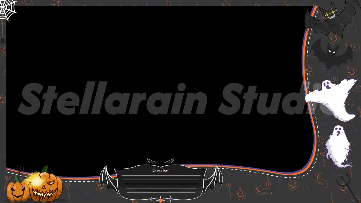 stellarainstdio's tweet photo. Free Overlays! 📺  
Kick-starting our commission debut, we are giving away 2 sets of Halloween overlays 🎃

⚠These sets are free for everyone to use only, please do not sell, or redistribute.

#vtuberassets #streamoverlays https://t.co/tA27fEW9Xq