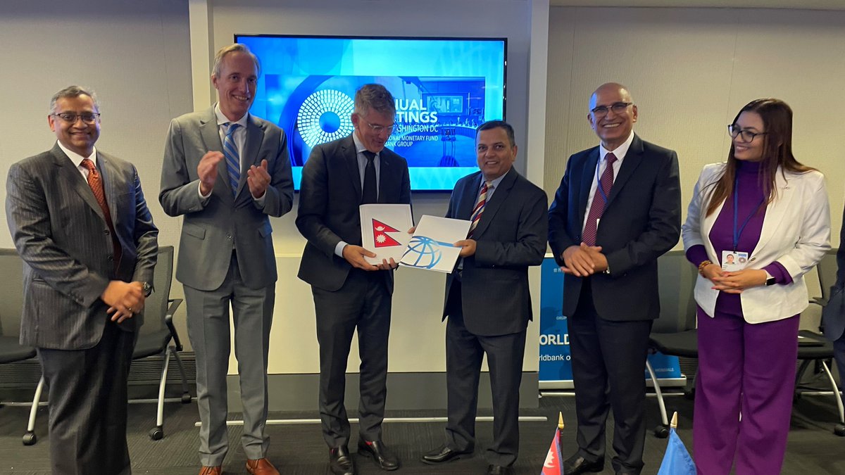 News: The Government of Nepal and the World Bank have signed a $150 million financing agreement for contingent financing to be used in the case of a natural or climate-induced hazard or health emergency in #Nepal.
Read more here: worldbank.org/en/news/press-…