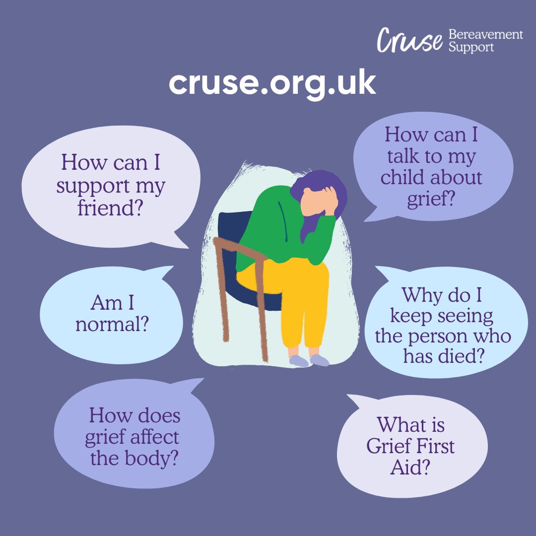 Our website has lots of information about grief, including answers to some of the most common questions we hear. Visit cruse.org.uk 

#NationalInternetDay