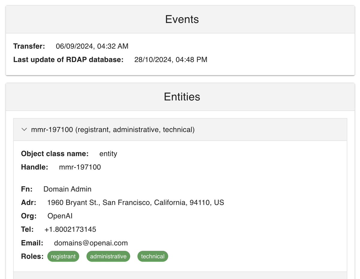 It seems that OpenAI acquired the oai.ai domain last month. oai.ai now redirects to their main homepage.