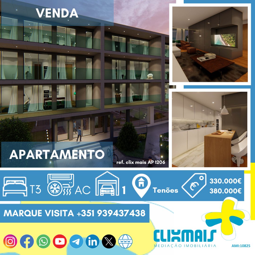 clixmais's tweet photo. Apartamentos T3 de muita qualidade, bem localizados.
Cozinha c/ eletrodomésticos ✅Climatização está c/ ar condicionado de alta eficiência ✅ Painéis solares para aq das águas ✅Estores elétricos c/ motor silencioso ✅ Recuperador de calor ✅
Contacte ☎️ +351 939437438 (WhatsApp) https://t.co/DqBjngoy49