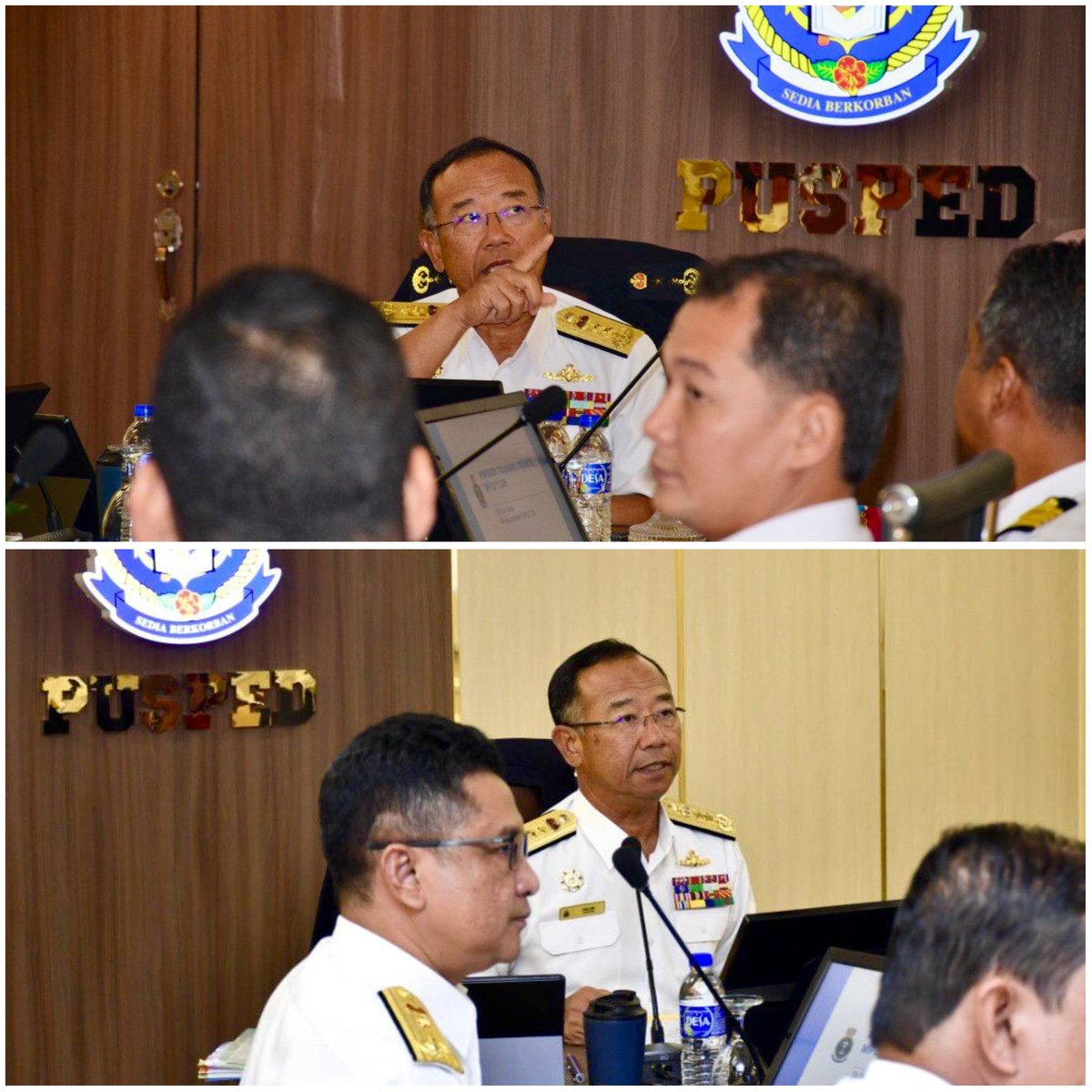 puspedtldm's tweet photo. YBhg Panglima Latihan dan Doktrin TLDM telah meluangkan masa hadir merasmikan Bilik Mesyuarat HALIM di PUSPED TLDM. Serentak dengan itu, Mesyuarat Training Council Premier MPLD TLDM bersama Pegawai Memerintah dan Ketua Jurulatih UBN MPLD TLDM turut diadakan.

#StriveForVictory https://t.co/Squo9j5nah