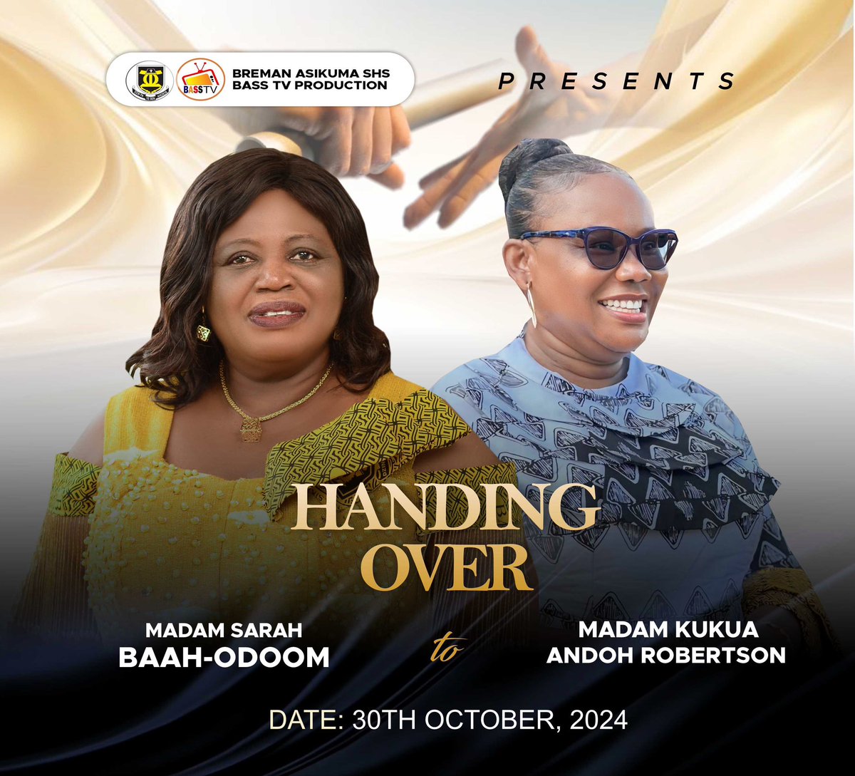 Basstvonline's tweet photo. On October 30, 2024, Madam Sarah Baah-odoom officially hands over leadership to Madam Kukua  Andoh Robertson as the new Headmistress of Breman Asikuma Senior High School. A new chapter begins! https://t.co/sDdpQSXbnn