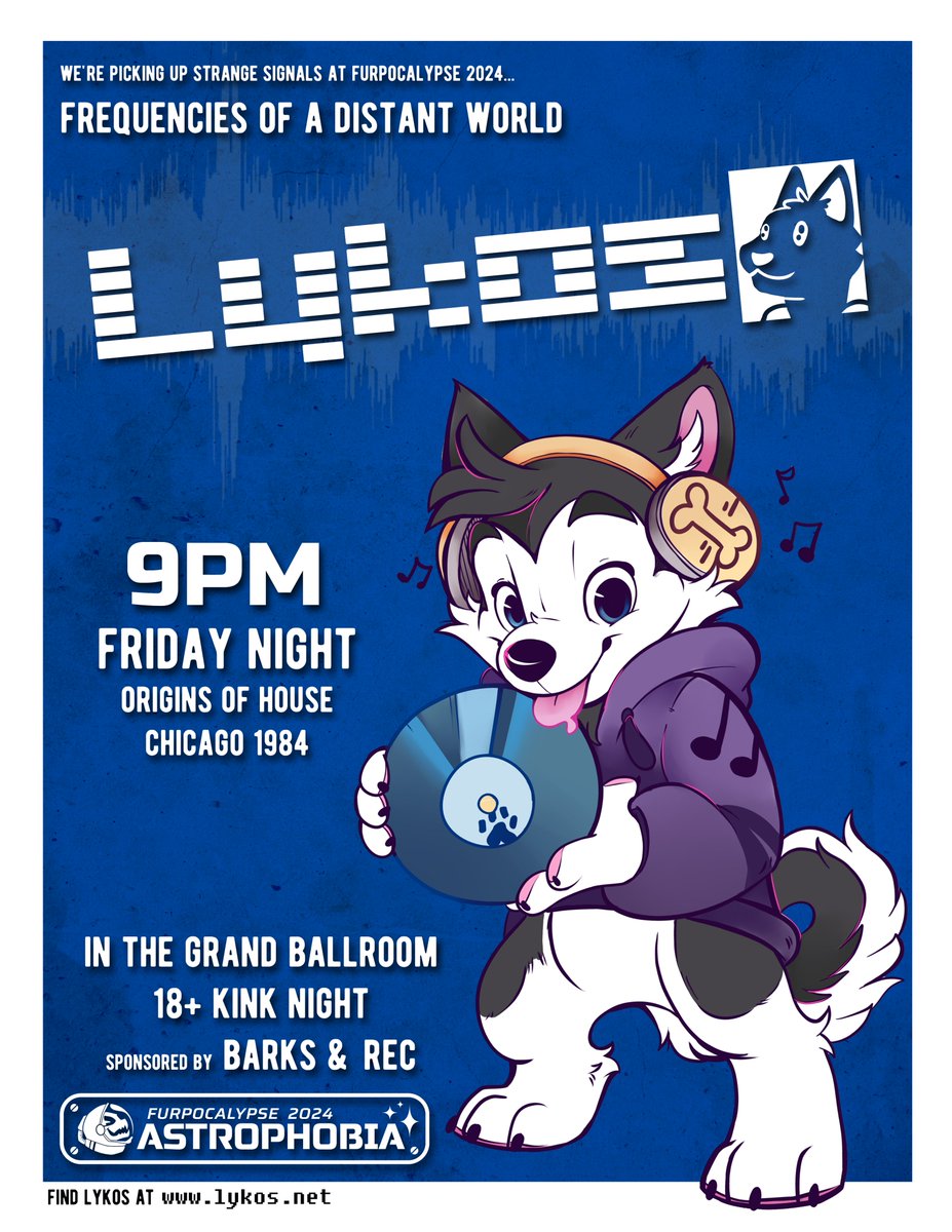 I can't believe #Furpoc2024 is this week😱

Spinning some old-school underground from the nightclubs of 80s Chicago. Come on down to shake your tail in your kinkiest get-up!

Friday 9PM in the grand ballroom 🪩