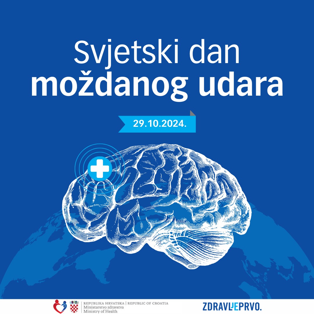 Obilježavanjem Svjetskog dana moždanog udara podižemo svijest o važnosti usvajanja zdravih navika. Prepoznavanjem simptoma i uzroka, poput hipertenzije, nepravilnog rada🫀,🚬, nepravilne prehrane ili nedostatka tjelovježbe, možemo spriječiti do 90% moždanih udara. ZdravljeJePrvo!