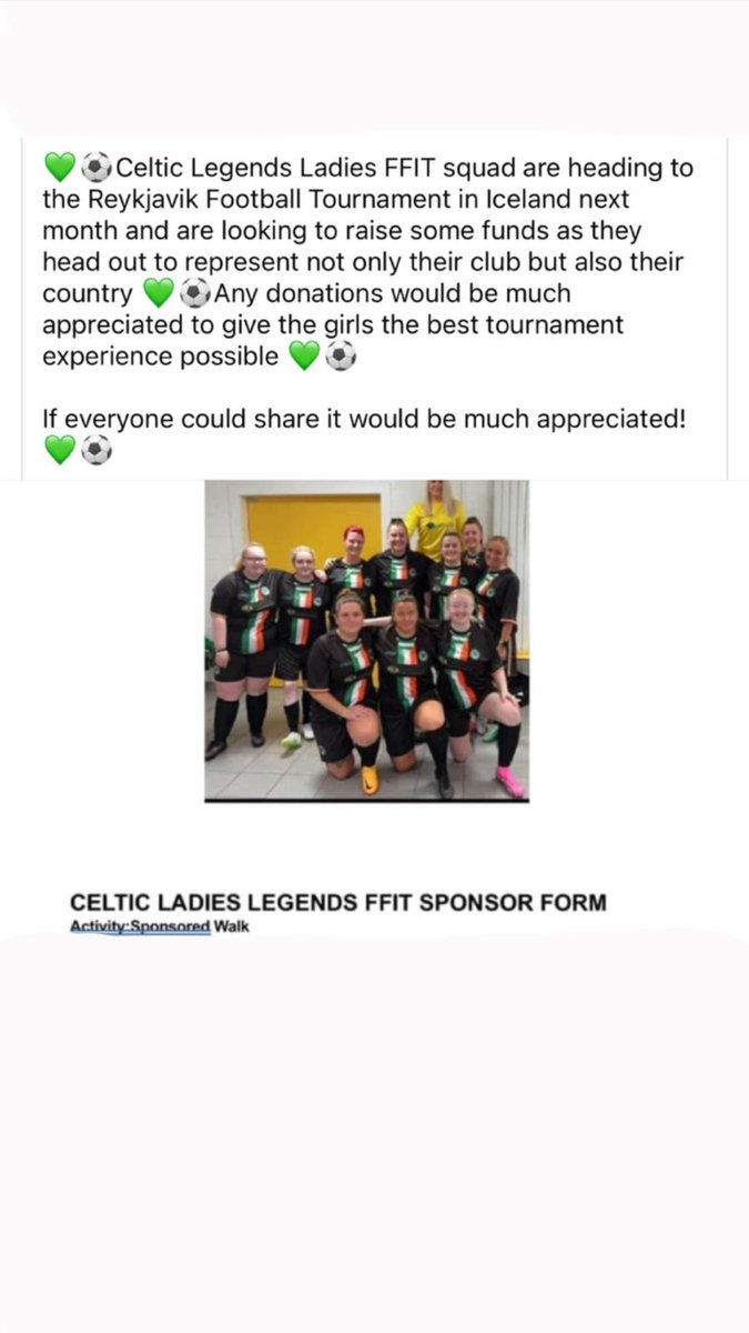 NiomiMcConnell4's tweet photo. If everyone could share it would be much appreciated I am looking to see would anyone be willing to sponsor me for the upcoming International Tournament in Reykjavik the sponsors  will allow the squad to have the best tournament experience possible🍀⚽️Would be much appreciated 🍀 https://t.co/uHiNM1px5a