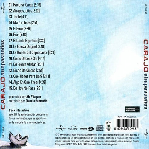 CarajoPy's tweet photo. 🎈 29 DE OCTUBRE DEL 2004 
Hace 20 años CARAJO lanzaba "Atrapasueños", su 2do álbum de estudio. 

¿Cuál es tu canción favorita? https://t.co/jMChjrGxLn