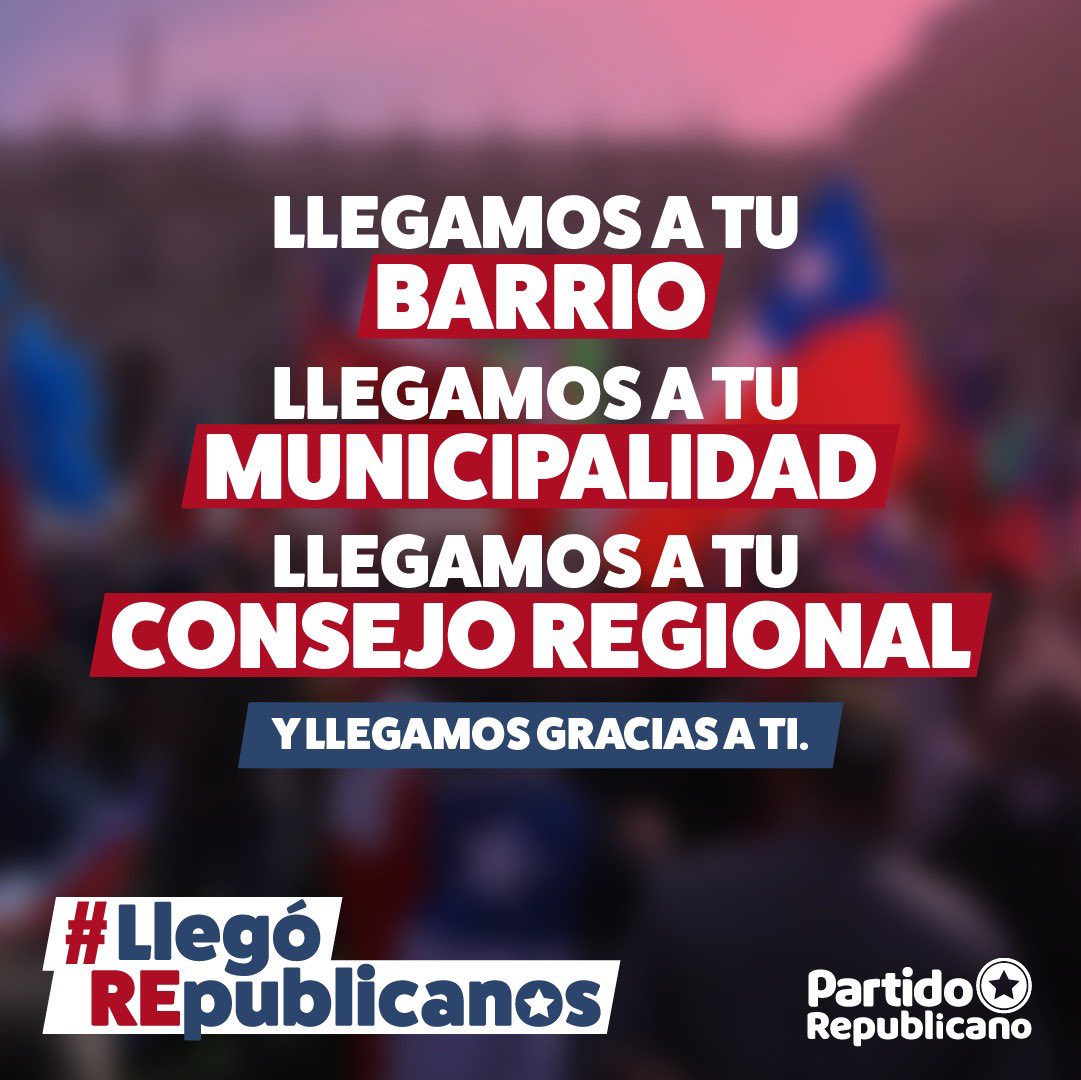 fdopena's tweet photo. #LlegóREpublicanos En Biobío el Partido Republicano eligió 7 CORES, 26 concejales y 1 alcalde. Sin dudas, un gran resultado. Somos una fuerza política emergente y que seguirá creciendo. 

Agradecemos a quienes confiaron en nosotros 🗳️🇨🇱 https://t.co/dIohGonfyI