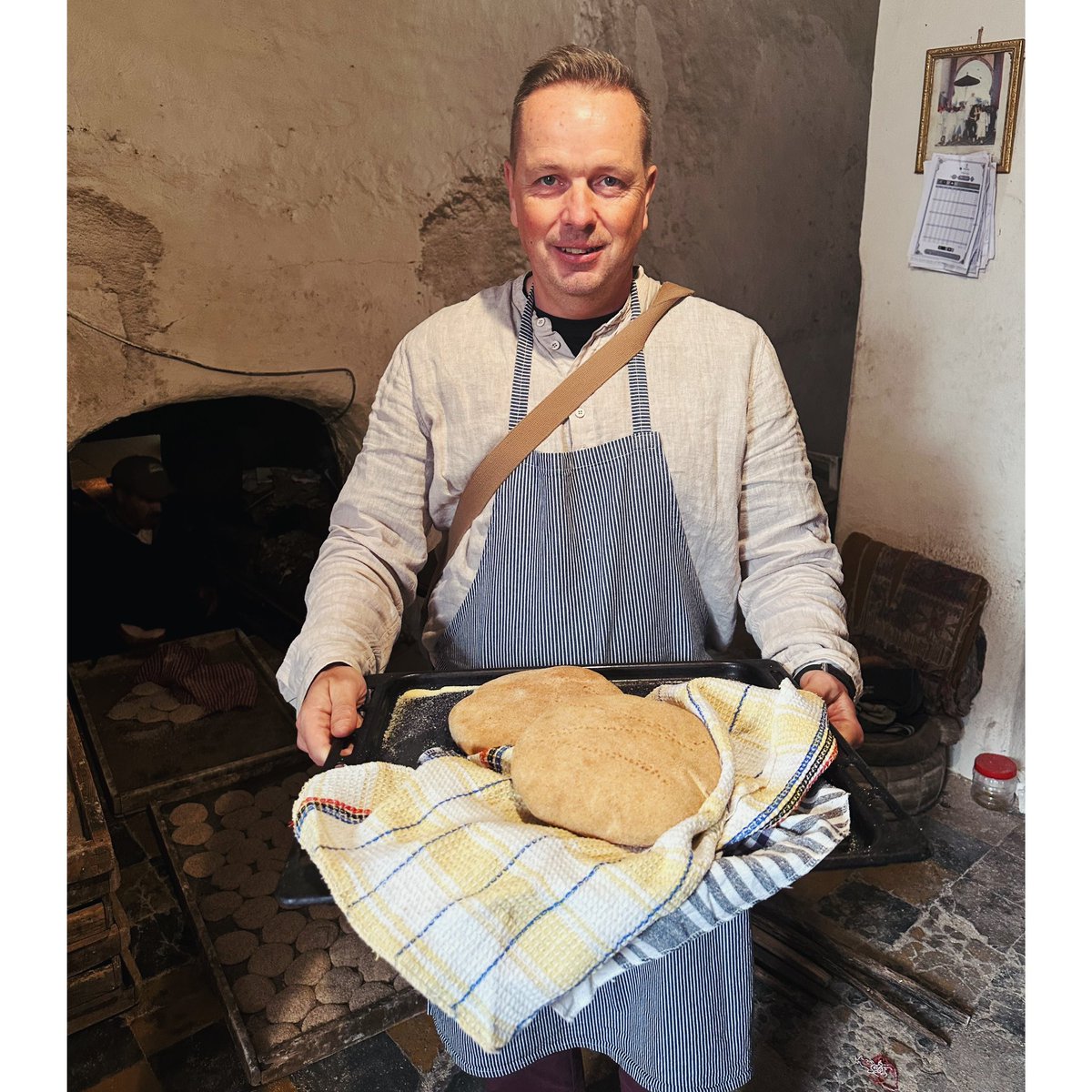 nickdemarco_'s tweet image. Back to Baking!

We did a great Moroccan cookery class on Monday. Bought then made fresh bread, Moroccan salads &amp;amp; tagine. 

First of all the bread. Hadn’t baked for ages - but this was so simple - 5 spoons of normal flour, 5 of semolina (like in some Southern Italian breads) half