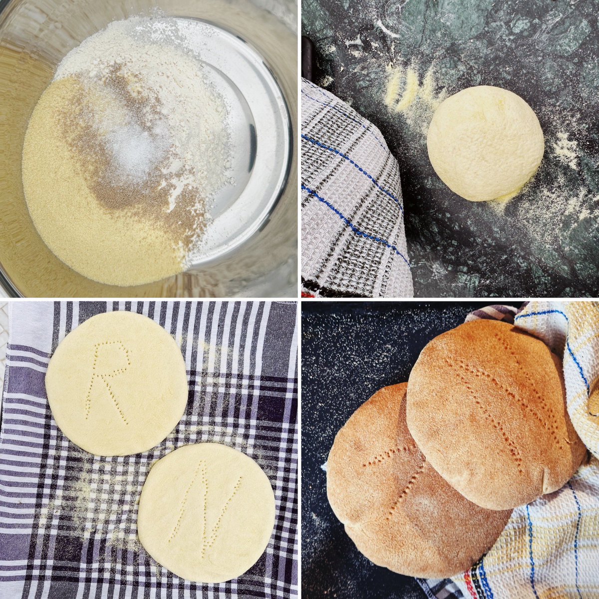 nickdemarco_'s tweet image. Back to Baking!

We did a great Moroccan cookery class on Monday. Bought then made fresh bread, Moroccan salads &amp;amp; tagine. 

First of all the bread. Hadn’t baked for ages - but this was so simple - 5 spoons of normal flour, 5 of semolina (like in some Southern Italian breads) half