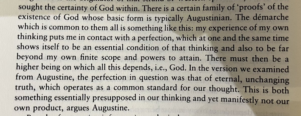 DrJamesEglinton's tweet image. 1/ Re-reading Taylor’s Sources of the Self and struck by this observation: across history, Western Christianity can be characterised as having two streams of arguments for God. (i) From Augustine, abductive arguments based on the inner life (“I can only make sense of my self in