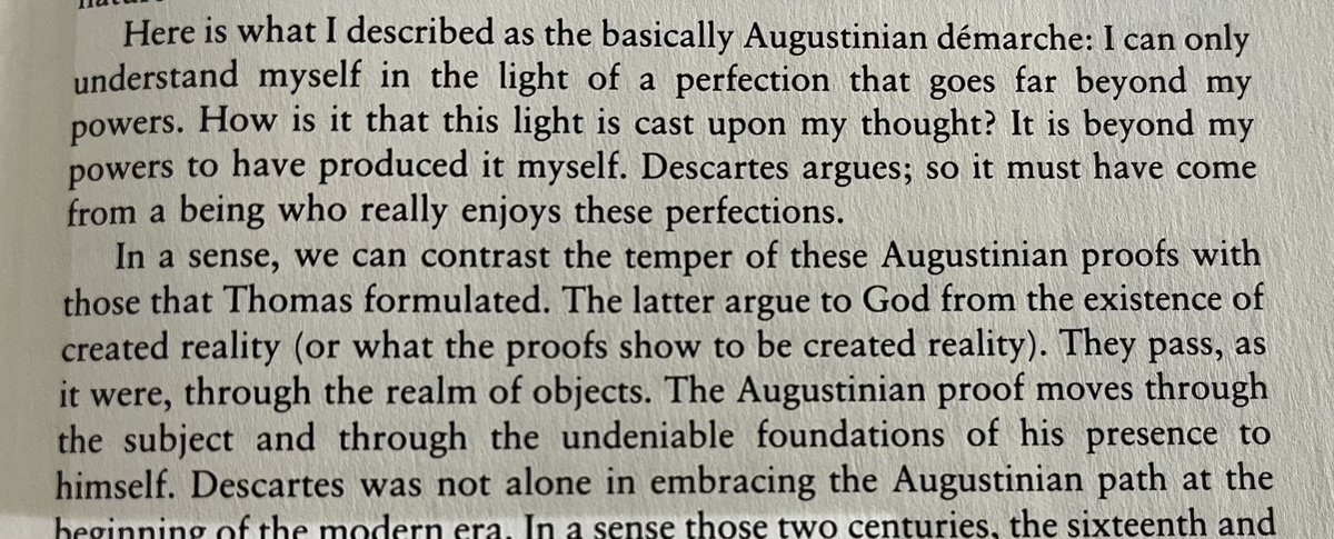 DrJamesEglinton's tweet image. 1/ Re-reading Taylor’s Sources of the Self and struck by this observation: across history, Western Christianity can be characterised as having two streams of arguments for God. (i) From Augustine, abductive arguments based on the inner life (“I can only make sense of my self in