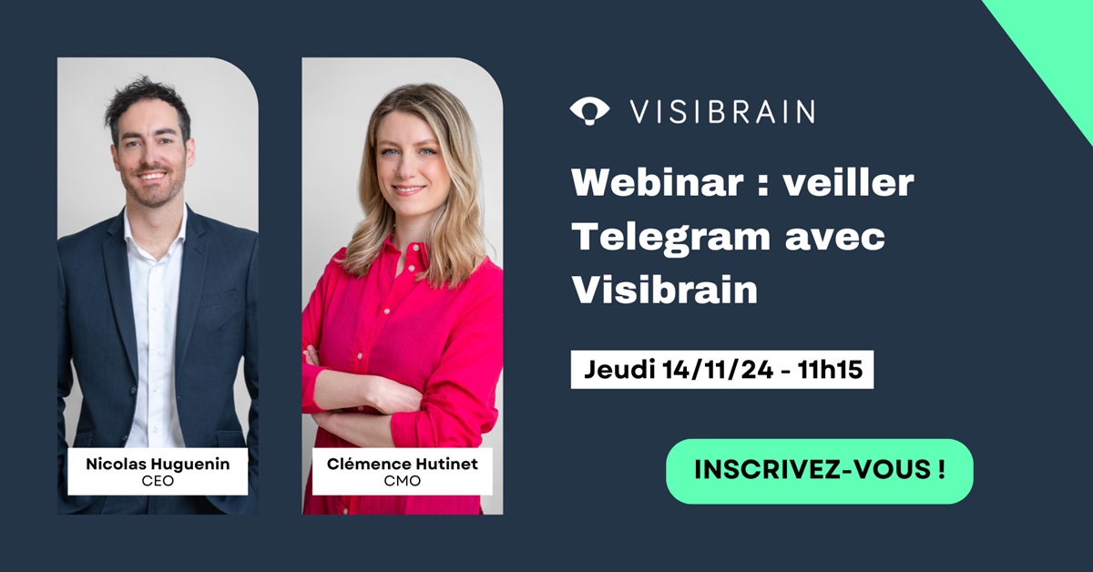 Pourquoi et comment faire de la veille sur Telegram ? 🧐

➡️ Participez au prochain webinar organisé par <a href="/visibrain/">Visibrain</a>
pour mieux comprendre l'importance de veiller Telegram et découvrir des cas d'usages concrets à appliquer.

Plus d’infos et inscription 👇
blogdumoderateur.com/agenda/webinar…