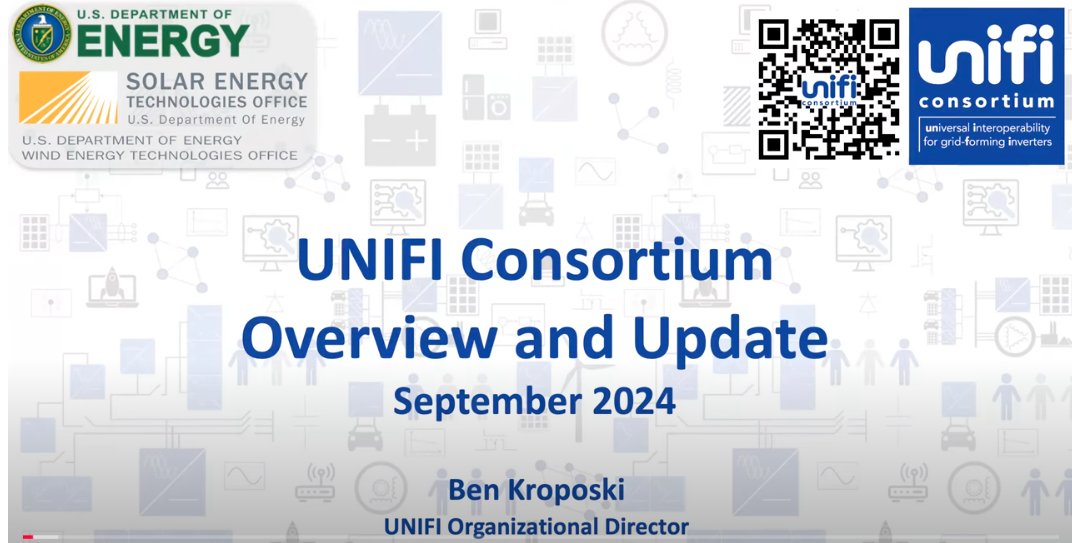 Hear from Ben Kroposki - Organizational Director of UNIFI Consortium (Advancing grid-forming (GFM)
inverter technology) with an update on the progress UNIFI has made over the past 2 years. youtube.com/watch?v=kSK3vd…