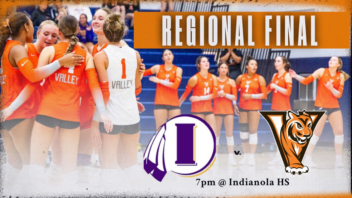 Valley High School Athletics and Activities (@vhstigers) on Twitter photo Regional Final Gameday for <a href="/WDMValleyVB/">Valley Volleyball</a>, as they look to punch their ticket to the State Tournament!!
📍 🆚 Indianola HS
🕔 7pm; Doors open at 6pm
🎟️ $8- Must be purchased on the Bound app or online at:
tickets.gobound.com/tickets/events…
NO PASSES
📺 youtube.com/@indianolaacti…
#rolltigers Regional Final Gameday for <a href="/WDMValleyVB/">Valley Volleyball</a>, as they look to punch their ticket to the State Tournament!!
📍 🆚 Indianola HS
🕔 7pm; Doors open at 6pm
🎟️ $8- Must be purchased on the Bound app or online at:
tickets.gobound.com/tickets/events…
NO PASSES
📺 youtube.com/@indianolaacti…
#rolltigers