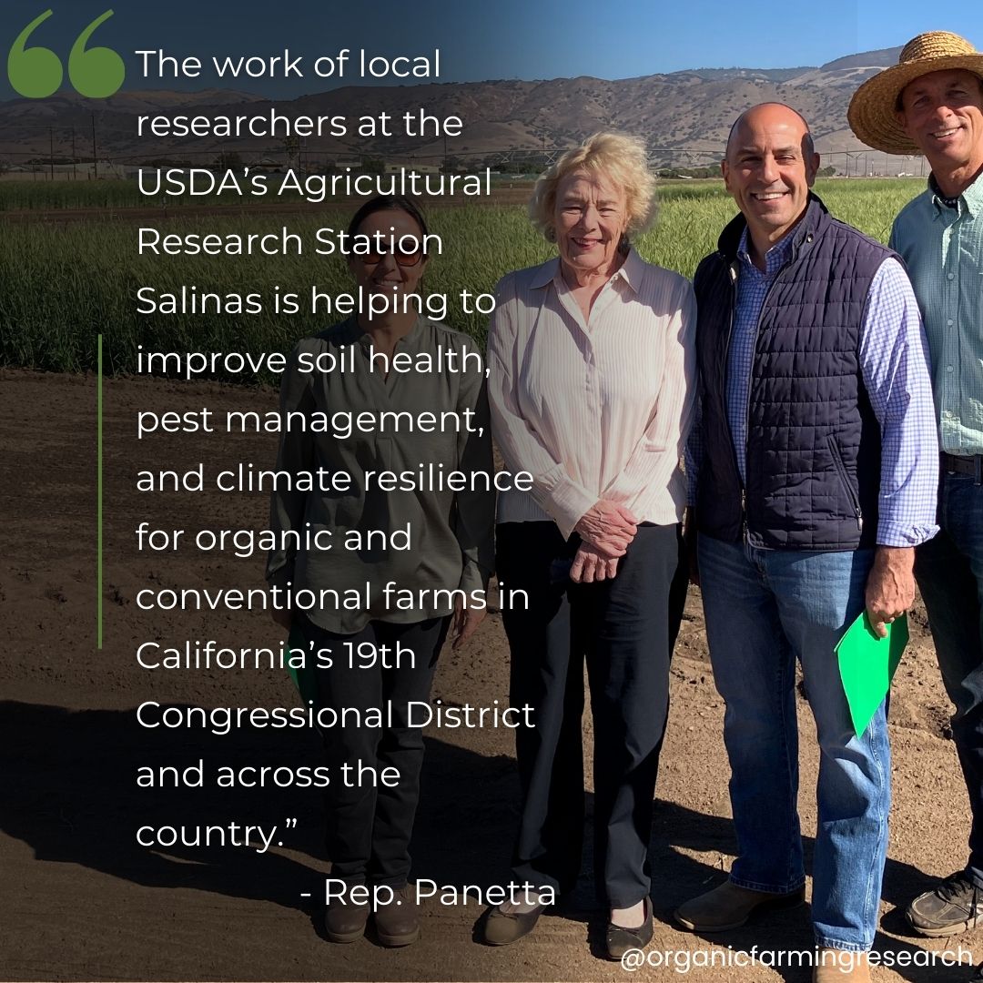 OrganicFarm Research (@ofrf) on Twitter photo Thanks to <a href="/RepZoeLofgren/">Rep. Zoe Lofgren</a> and <a href="/RepJimmyPanetta/">Rep. Jimmy Panetta</a> for attending the OFRF field day showcasing the pivotal organic farming research led by Dr. Eric Brennan at the Salinas ARS Station. We are grateful for your commitment to organic ag research in CA and beyond. #InvestInOrganic Thanks to <a href="/RepZoeLofgren/">Rep. Zoe Lofgren</a> and <a href="/RepJimmyPanetta/">Rep. Jimmy Panetta</a> for attending the OFRF field day showcasing the pivotal organic farming research led by Dr. Eric Brennan at the Salinas ARS Station. We are grateful for your commitment to organic ag research in CA and beyond. #InvestInOrganic