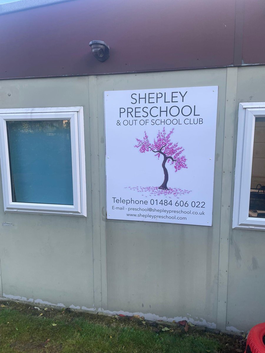 spe_signs's tweet image. Happy to provide Shepley Preschool and OOSC with some new signs with their new logo on, they look incredible. If your in Need of some bespoke signage.. Call team SPE we offer a complete package.. Design ✔️ Advice ✔️ Survey ✔️Installation ✔️ Removal ✔️ #bespokesignage